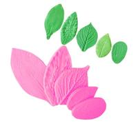 Voarge Silicone Fondant Moulds for Cake Decorating, Leaf Cutters, Sugar Flower Blossom Cookie Cutter for Fondant - 5-Piece Set