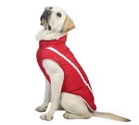 Voarge Waterproof Dog Coat Winter Warm Jacket, Dogs Pet Fleece Vest with Smooth Zipper, Puppy Outdoor Coats for Bulldog, Golden Retriever, Labrador, Red, 4XL