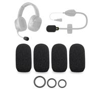 Voarmaks 4-Pack Mic Foam Covers Compatible with CARDO PACKTALK EDGEPHONES, Spirit Motorcycle Headset, Cardo Packtalk/Freecom/Smart Hybrid Microphone + 12 O-Rings in 3 Sizes - Windscreen Pop Filter