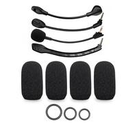 Voarmaks 4-Pack Mic Foam Covers Compatible with HyperX Cloud II/Alpha/Alpha S/Mix/Core Gaming Headphone/Cloud Chat Headset + 12 O-Rings in 3 Sizes - For Various Microphone Sizes Windscreen Pop Filter
