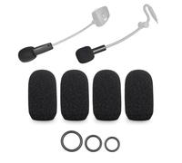 Voarmaks 4-Pack Mic Foam Covers Compatible with V-MODA BoomPro Microphone, Antlion ModMic Wireless Boom Microphone for Headphone + 12 O-Rings in 3 Sizes - Windscreen Pop Filter, High Density