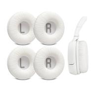 Voarmaks 4-Pack Replacement Ear Pads Compatible with JBL Tune 510BT, 520BT, 450BT, 460BT, 500BT, JBL Junior 320 320BT, JR 300BT, 310BT Headphones, Ear Cushions with Wrinkled Leather, White
