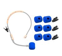 Voarmaks 6 Pcs SM31 Mic Covers + 3 Clips Compatible with Shure SM31 PGA31 Microphone, RK379 RK377 Fitness Headset, Accessory Kit for Microphone Windscreens Pop Filters, Blue