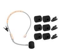 Voarmaks 6 Pcs SM31 Mic Covers + 3 Clips Compatible with Shure SM31 PGA31 Microphone, RK379 RK377 Fitness Headset, Accessory Kit for Microphone Windscreens Pop Filters, Black