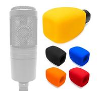 Voarmaks AT2020 Windscreen Foam Mic Cover Compatible with Audio-Technica AT2020 AT2035 AT2040 AT2050 ATR2500 ATR2500X AT4040 AT4033A AT4050 BP40, 1 Pcs Rectangular Prism Microphone Pop Filter,Yellow