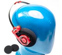 Voarmaks Great Size Over Ear Pads Compatible with Koss Portapro, Porta Pro, Ksc75, Kph40, Kph30i Headphone Headset Earpad Sponge Cushion Replacement Foam Pad Covers (Red, Sponge, 8cm x 8cm x 2cm)