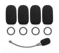 Voarmaks Mic Cover Compatible with Lightspeed Zulu, Sierra, Tango & PFX Aviation Headsets, 4-Pack Foam Mic Windscreen + 4 Silicone O-Rings
