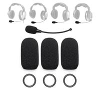 Voarmaks Mic Muff Compatible with Lightspeed Zulu 3 Headset, Sierra, Tango, PFX - 3 Foam Mic Covers + 3 O-Rings Kit