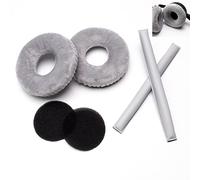 Voarmaks Rainbow Color Ear Pads Headband Cushion Kits Compatible with Sennheiser HD25 HD250BT HD25-ll HD25S Il HMD25 Headphone Foam Covers (GreyVelvet Sets)