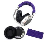 Voarmaks Smooth Velour Ear Pads Pure Wool Headband Cushion Cover Refresher Kit Compatible with Hifiman SUNDARA HE400 HE400SE 400I 400S HE560 560I HE500 300 350 HE3 5 6 Headset (Purple Refresher Kit)