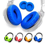 Voarmaks Stylish Color Options Dj Work Ear Pads Foam Cushion Compatible with Pioneer HDJ CUE1 Cue One,HDJ500 DJ Headphone Headset (Blue Polyester Ear Pads)