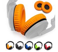 Voarmaks Stylish Color Options Dj Work Ear Pads Foam Cushion Compatible with Pioneer Hdj-X5 X5bt Hdj-X7 X7bt Hdj-X10 Dj Headset Headphone (Orange Ear Pads L,R)