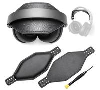 Voarmaks Super Wide Hexagon Genuine Leather Headband Strap with Foam Padding - Compatible with Audeze Maxwell Gaming Headset & Audeze MM-100 Professional Headphone, Premium Double-Sided Leather