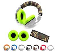 Voarmaks Thick Soft Protein Leather Ear Pads&Headband Cushion Cover Replacement Kits Compatible with Pioneer HDJ-X5 X5BT HDJ-X7 X7BT HDJ-X10 DJ Headphone,with Memory Foam Filling(GreenCamouflage Kits)