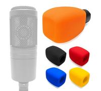 Voarmaks Windscreen Foam Mic Cover Compatible with Audio-Technica AT2020 AT2035 AT2040 AT2050 ATR2500 ATR2500X AT4040 AT4033A AT4050 BP40, 1 Pcs Rectangular Prism Microphone Pop Filter, Orange