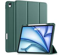 Vobafe Case for iPad Air 13 Inch M3/M2 (2025/2024) with Pencil Holder, Slim Folio Stand Protective Tablet Cover, Multi-Angle Viewing, Auto Wake/Sleep, Dark Green