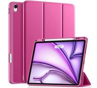 Vobafe Case for iPad Air 13 Inch M3/M2 (2025/2024) with Pencil Holder, Slim Folio Stand Protective Tablet Cover, Multi-Angle Viewing, Auto Wake/Sleep, Red