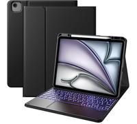 Vobafe Keyboard Case for iPad Air 13 Inch M4/M3/M2 & Pro 12.9" 3/4/5/6 Gen | QWERTY Keyboard Multi-Touch Trackpad, 7-Color Backlight, with Pencil Holder for iPad Air 13 Case(2026/2025/2024), Black