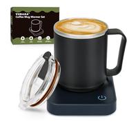 VOBAGA Coffee Mug Warmer Set with Auto Shut Off, Come with 15 oz Coffee Mug, 3 Temperature Setting Coffee Cup Warmer & Portable Candle Warmer for Home Office Desk Accessories
