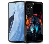 Vobber for Galaxy S25 Plus Case,Heavy Duty Dual Layer Hybrid Hard PC Soft Rubber Shockproof Protective Rugged Bumper Case for Samsung Galaxy S25 Plus 6.7 Inch 2025,Colorful Space Wolf