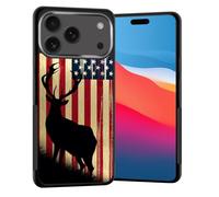 Vobber for iPhone 17 Pro Max Case,Slim Anti-Scratch Architecture TPU Shockproof Protective Case Cover for iPhone 17 Pro Max 6.9" 2025,American Flag Deer