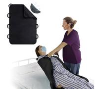 VobeNit Patient Positioning Bed Pads with Reinforced Handles-50" x 34" Washable & Reusable Transfer Sheets, Draw Sheets for Elderly Care, Turning, Lifting & Repositioning