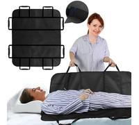 VobeNit Positioning Bed Pads for Elderly 48 * 40 inch Washable Transfer Sheet Seniors 8 Soft Handles Patient Pull Sheets Aid Moving,Lifting,Turning,Nursing Bedridden Reusable Transfer Blanket