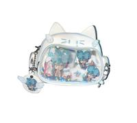 Vobomo Cute Cat Single Shoulder Crossbody Bag Kawaii Ita Bag Y2k Aesthetic Cute Single Shoulder Crossbody Bag, White Bag
