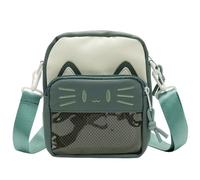 Vobomo Cute Crossbody Bag Kawaii Ita Bag with Insert and Accessories 4 Pins Small Cat Purse for Phone, Green