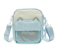 Vobomo Ita Bag Ita Backpack Small Single Shoulder Bag Crossbody Bag Cute Embroidered Cat Handbag and Purse, Blue