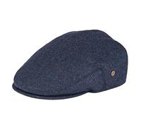 VOBOOM Men's Herringbone Flat Ivy Newsboy Hat Wool Blend Gatsby Cabbie Cap - blue - 7.625