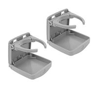 VOBOR 2pcs Car Cup Holder, Adjustable Folding Cup Drink Holder, Folding Wall Car Desk Cup Holder for Car Truck Boat Camper van(Grey)