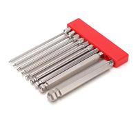 VOBOR 9pcs Hex Bit Set Rustproof Steel Magnetic Ball Head Hex Bits 1/4 Inch Hex Shank (100mm)