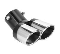 VOBOR Dual Exhaust Tip Tail Pipe, 63mm / 2.5in Stainless Steel Exhaust Tail Throat Universal Accessory for 5.3-3.8cm / 2.1-1.5in Car Exhaust Pipe