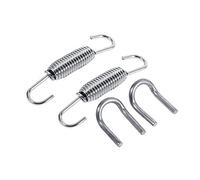 VOBOR Expansion Chambers Springs, Motorcycle Muffler Exhaust Pipe Springs Silver Tone, Motorcycle Exhaust Pipe Spring Hooks for Universal Motorcycle