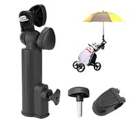 VOBOR Golf Trolley Umbrella Holder, Universal Adjustable Golf Cart Umbrella Stand Holder for Cylindrical Handle Baby Pram Wheelchair Bike, Golf Accessories