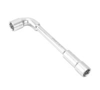 VOBOR L Type Chrome Vanadium Steel Double Head Elbow Wrench Professional Auto Repair Tool for Mechanical Vehicle Maintenance Silver Metric Size 8mm 10mm 12mm 13mm 14mm 17mm (14mm)