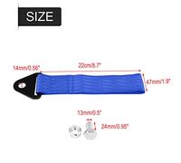 VOBOR Racing Car Tow Strap Racing Tow Rope Universal High Strength 10000 lbs Capacity Double Stitched Polyester Nylon with Solid Steel Mounting Bracket for Front Rear Bumper Towing (Blue)
