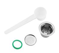 Vobor Reusable Coffee Capsule-Stainless Steel Refillable Reusable Coffee Capsule Pods with Spoon Compatible for nespresso Coffee Machine
