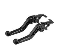 VOBOR Universal 1 Pair CNC Aluminum Alloy Motorcycle Scooter Modification Double Disc Brake Lever (Black)