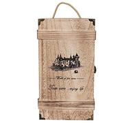 VOBOR Wine Storage Box, Wooden Red Wine Box With Rope