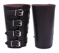 Vobumix 1pair Guards Leather Medieval Arm Bracers Vintage Knight Gauntlets for Halloween Cosplay Themed Party Accessories
