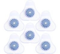 Vobumix 6pcs Anti- Urinal Mats with Scented Urinal Screen Deodorizer Mats Anti-clogging Urinal Pads for Bathroom Restroom