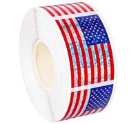 Vobumix American Flag Sticker Roll Usa Flag Sticker Self-adhesive Label Decal for 4th of July Independence Day Sport Game Party Decoration