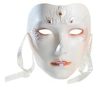 Vobumix Ancient Style Mask Chinese Kabuki Mask Full Face Mask for Halloween Masquerade Carnival Prom Cosplay Party
