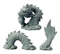 Vobumix Aquarium Dragon Statue Chinese Dragon Statue Sandstone Ornament Fish Tank Aquarium Decorations for Freshwater Saltwater Tank Landscape