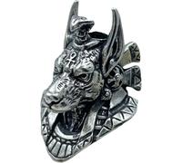 Vobumix Brass Paracord Beads, Ancient Egypt Death God Anubis Head Brass Knife Beads Diy Paracord Lanyard Pendants Keyrings Charm