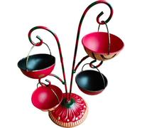 Vobumix Christmas Snack Stand Snack Bowl Holder Cupcake Decorative Rack Snack Basket for Christmas Party Accessory