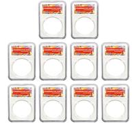 Vobumix Clear Coin Slabs 10pcs Coin Display Case Dollar Coin Holder Commemorative Coin Boxes for Coin Collectors Collection Protection Organizer