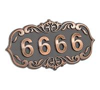 Vobumix Digit Door Plate House Number Plaque Store Address Sign Plaque for Outdoor Mailbox Hotel Apartment Restaurant Accessories
